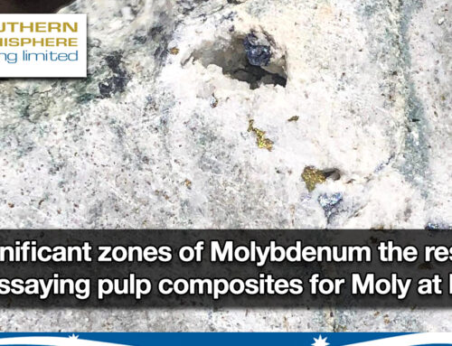 Significant zones of Molybdenum the result of re-assaying pulp composites for Moly at Llahuin Project