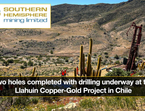 Two holes completed with drilling underway at Llahuin Copper-Gold-Moly Project in Chile